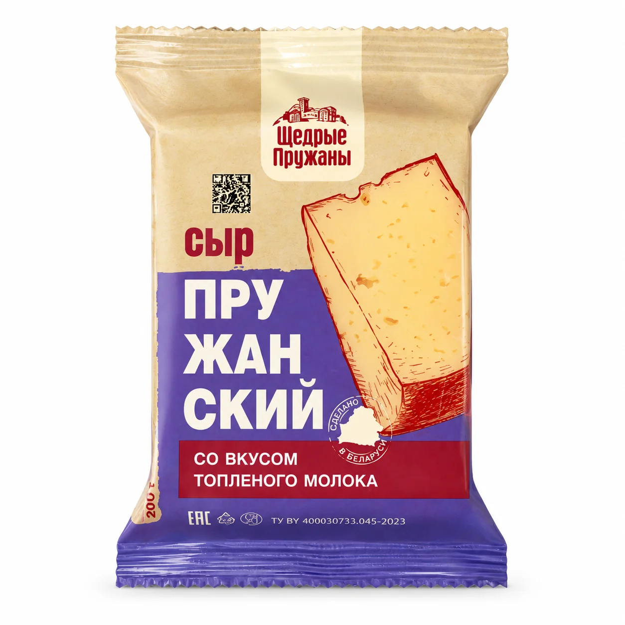 Сыр Пружанский топлёное молоко 50% 200 г