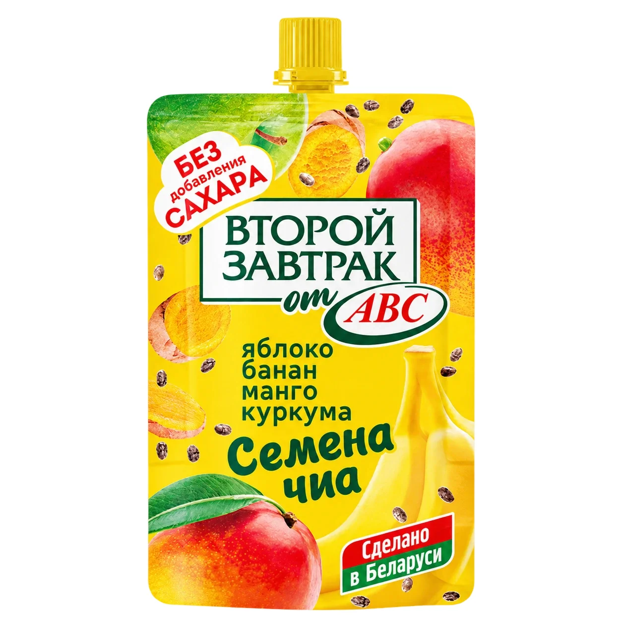 Десерт фруктовый Второй завтрак яблоко-банан-манго с семенами чиа 200 г
