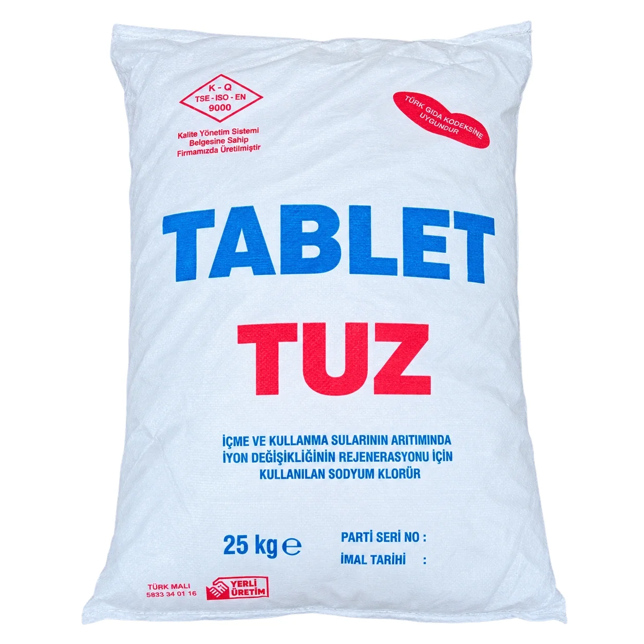 Соль таблетированная Tablet Tuz 25 кг для водоочистки Турция
