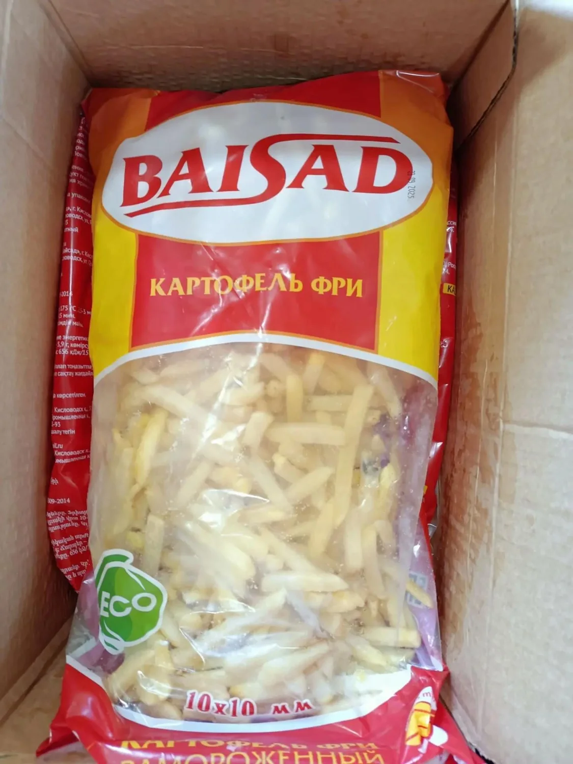 Картофель фри замороженный (10х10мм) 2,5 кг Baisad