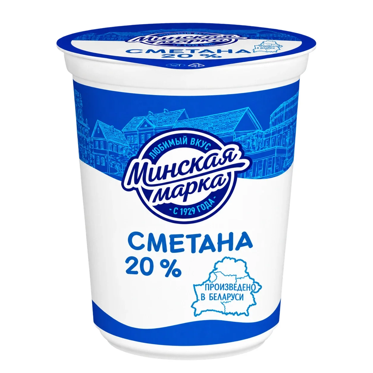 Сметана Минская марка 20% 380 г