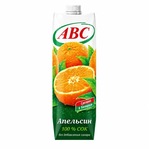 Сок апельсиновый 100% ABC 1 л