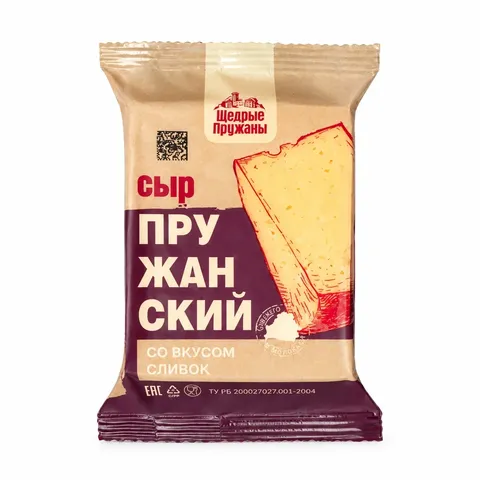 Сыр Пружанский со вкусом сливок 50% 200 г